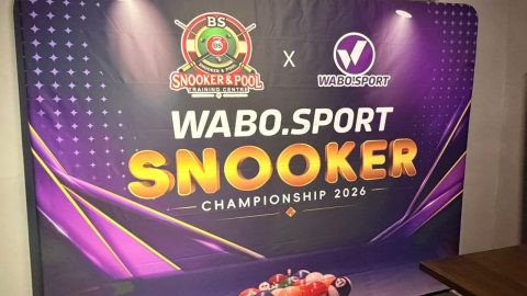 WABO Sport Snooker Championship 2026 event backdrop displaying the BS Snooker and WABO Sport logos