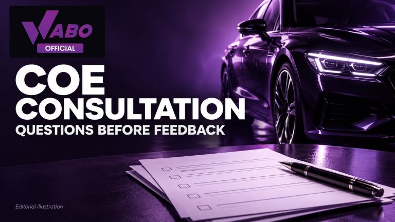 Singapore COE Consultation 2026: What to Check Before Giving Feedback